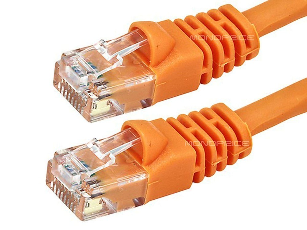 Monoprice 102136 Cat5e Ethernet Patch Cable - Network Internet 3 Feet, Orange