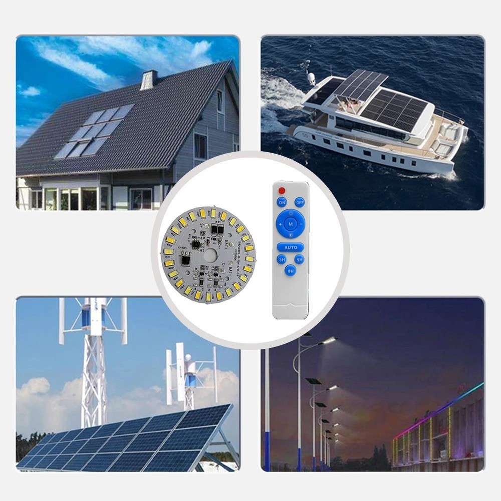 Remote Control Solar Panel Light for For ceiling with Switchable Lighting Modes