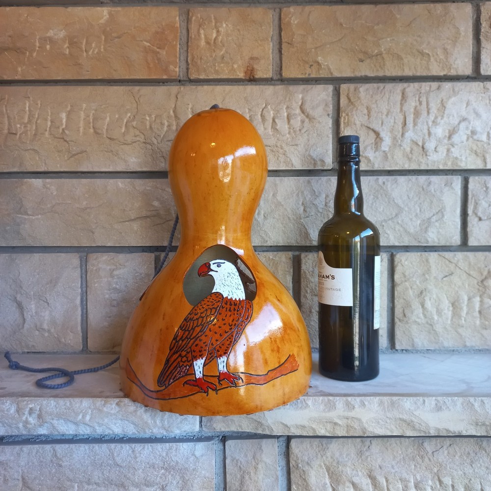 Large Eagle Thunder Gourd Drum, Thunder Sound Maker, Meditation Drum,