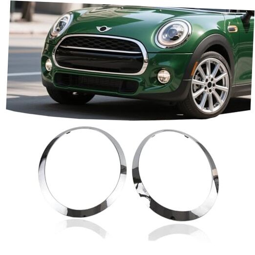 Headlight Bezel Headlamp Trim Ring Compatible with Mini Cooper R55/2007-2015
