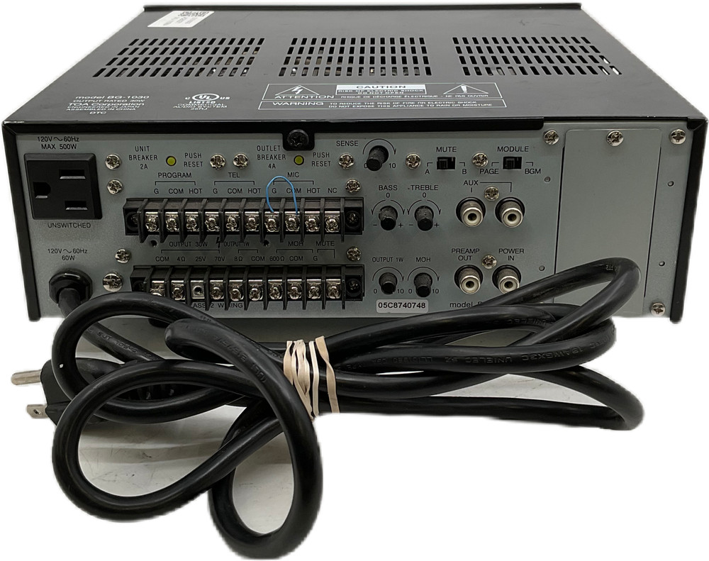 BG-1030 2-Channel Integrated Stereo Amplifier Class AB Solid State