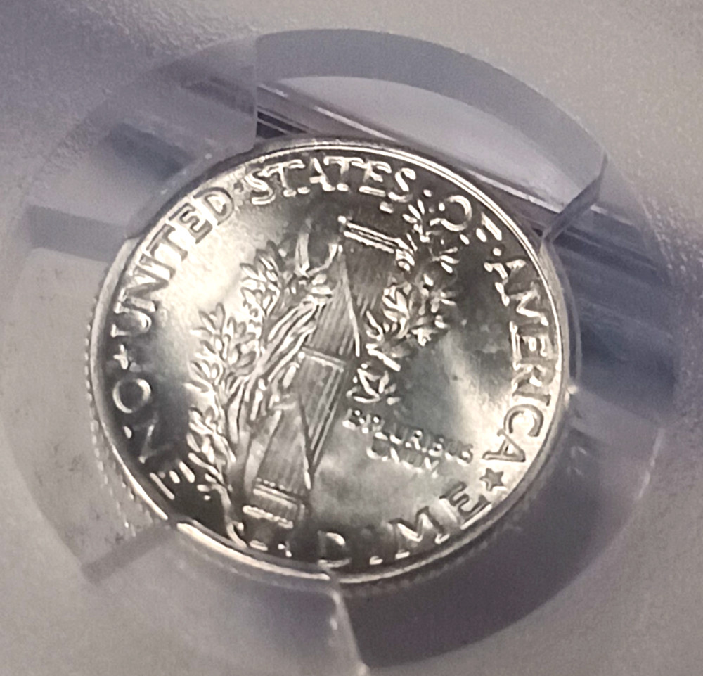 1940 MERCURY DIME PCGS MS65 FB FLASHY