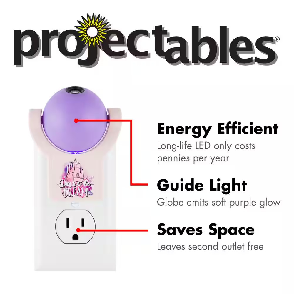 Disney Princess Light Sensing Projectable LED Night Light