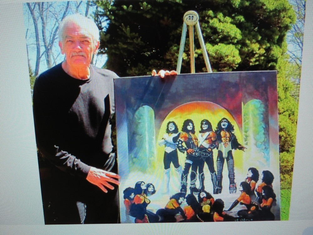 KISS KEN KELLY GENE SIMMONS DESTROYER ORIGINAL PENCIL ART 2015 WITH PAPERWORK