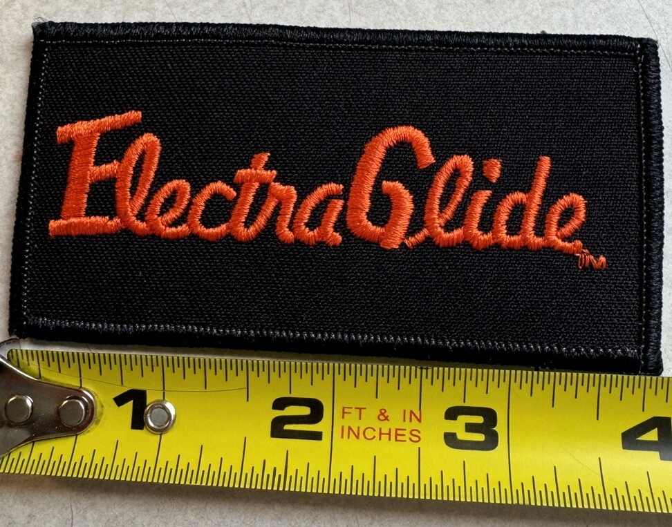 NEW VTG HARLEY-DAVIDSON Electra Glide Patch Rectangle Touring 4" 1980s Panhead
