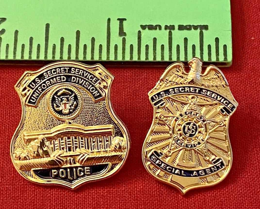 US SECRET SERVICE PINS - USSS SPECIAL AGENT & UD BADGE PINS / LOT OF TWO