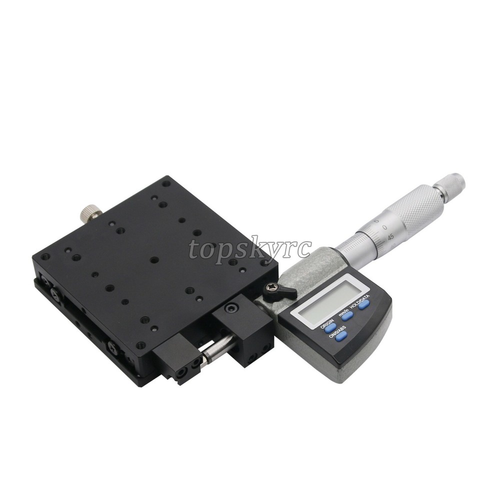 X-Axis Manual Linear Stage High Precision 80*80mm with Digital Micrometer LCD ts