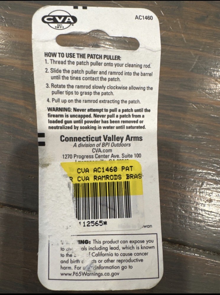 CVA Black Powder Products Muzzleloader Patch Puller Universal Caliber AC1460