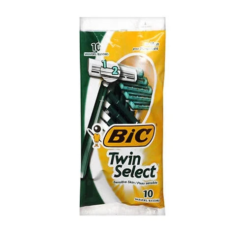 Bic Twin Select Shavers For Men Sensitive Skin 10 each
