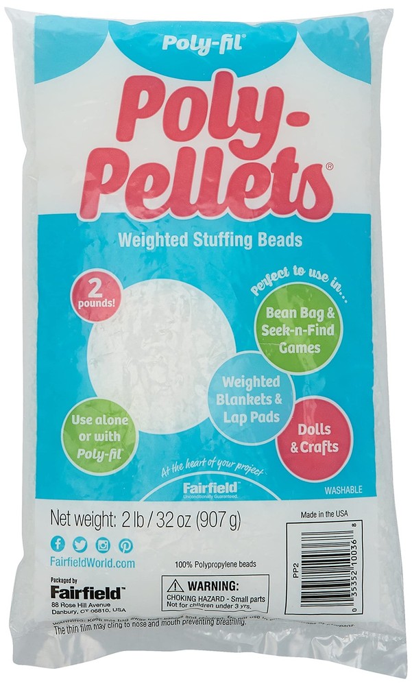 Fairfield Poly-Fil Poly-Pellets, Premium Polyester Weighted 32 oz, Multicolor