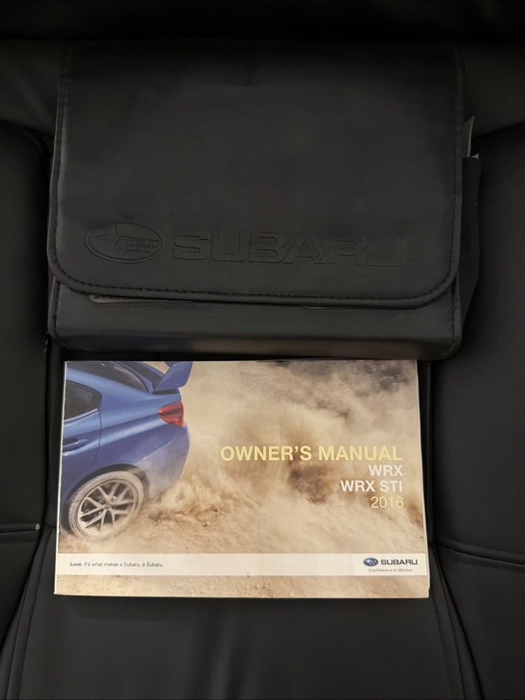 2016 Subaru WRX owners manual