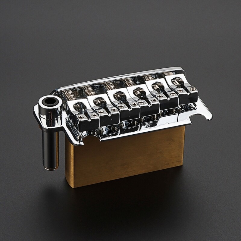 2-Point Electric Guitar Bridge with Solid Brass Block Electric Guitar Accessory