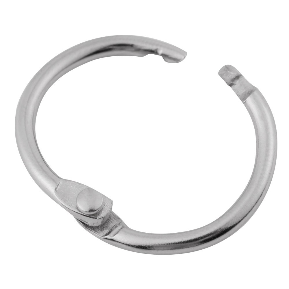 20PCS 30mm Hinged Ring Book Clip Split Key Rings