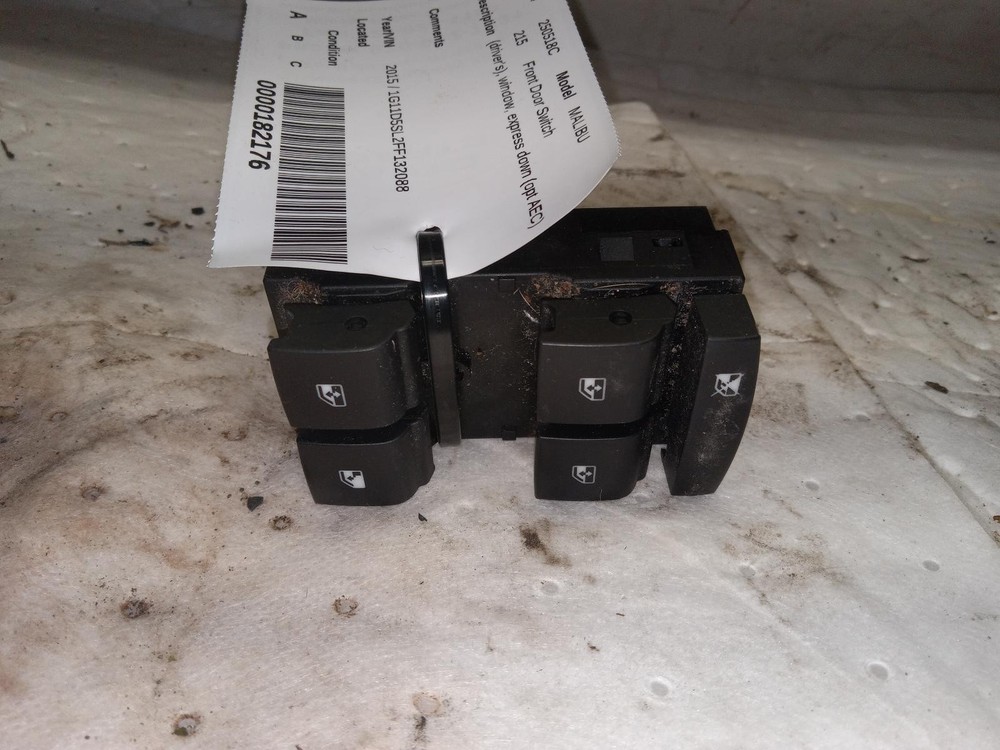 CHEVROLET MALIBU Front Door Switch (driver's), window, express down (opt AEC)