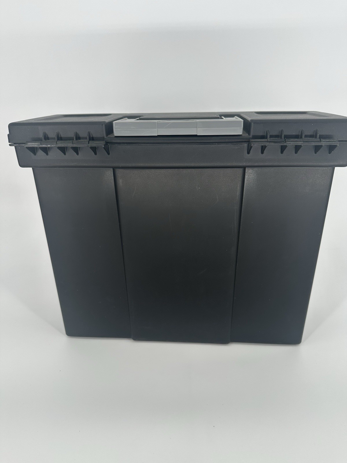 Vtg Rubbermaid Portable File Folder Carry Case Storage Box Black Hard Shell