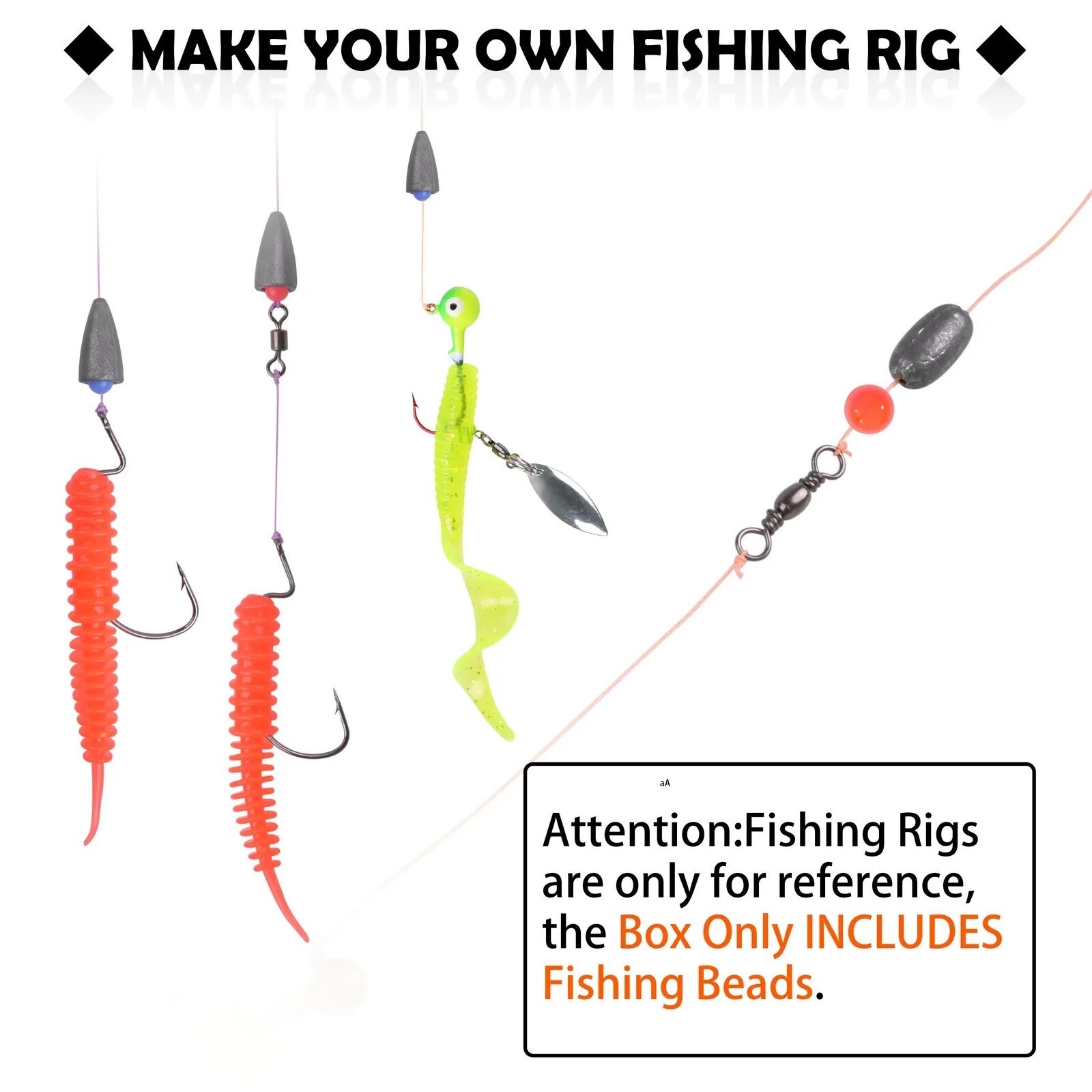 1000pcs 5mm Fishing Beads Assorted Beads Round Float Glow Fishing Rig Beads Eggs