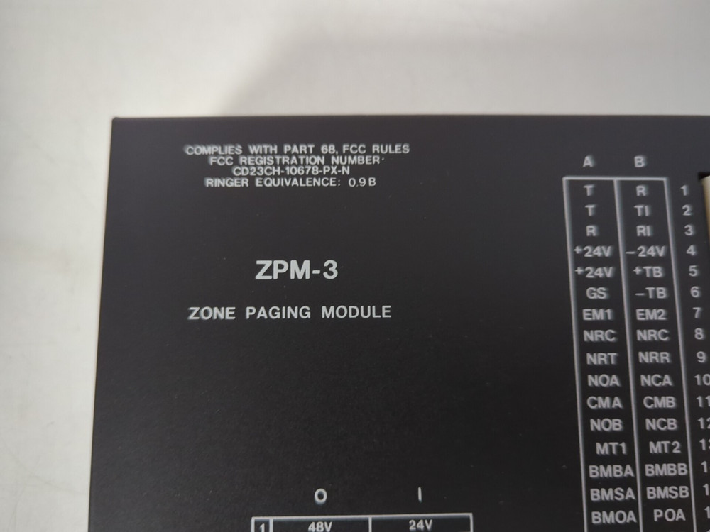 BOGEN COMMUNICATIONS ZONE PAGING MODULE ZPM-3