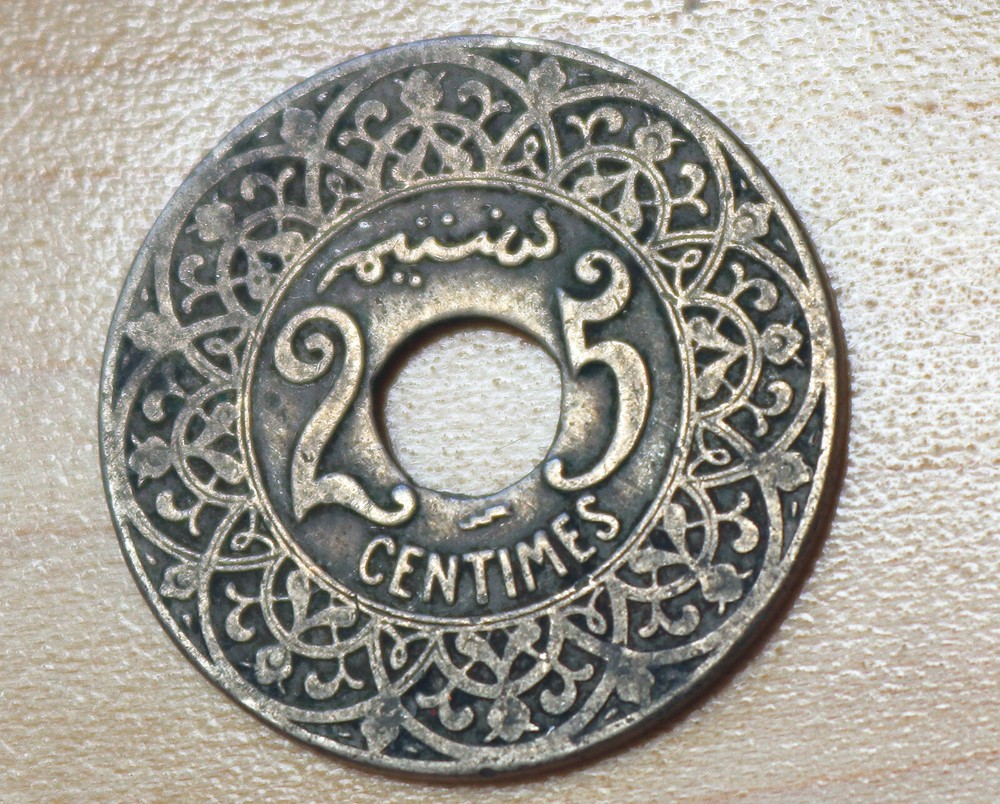 1924 Morocco 25 Centimes