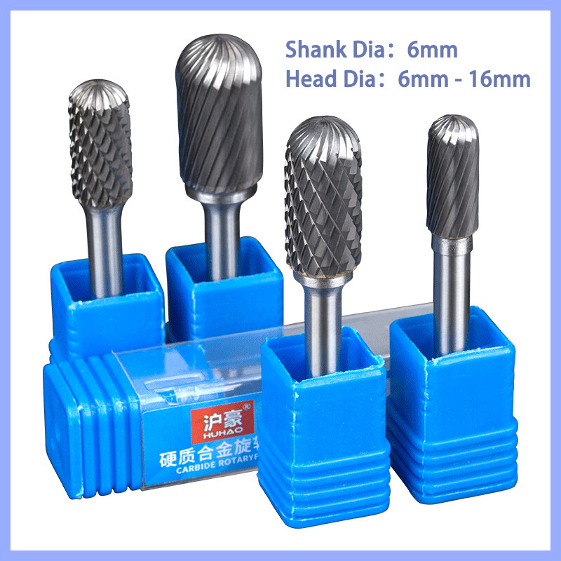Carbide Rotary File C Type Burr Solid Carbide Cutter 6mm Shank Grind Drill Bit