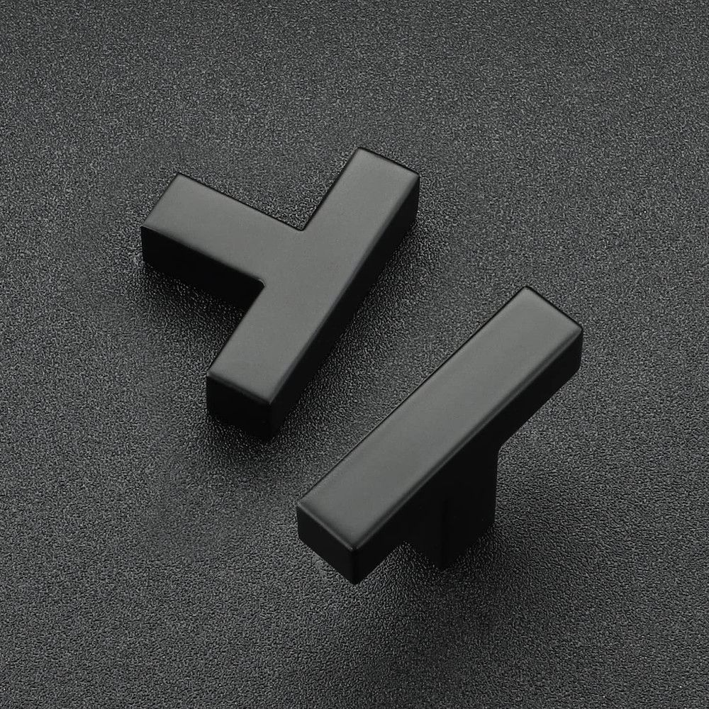 55 Pack Matte Black Square Cabinet Knobs 2" Pulls for Kitchen & Furniture
