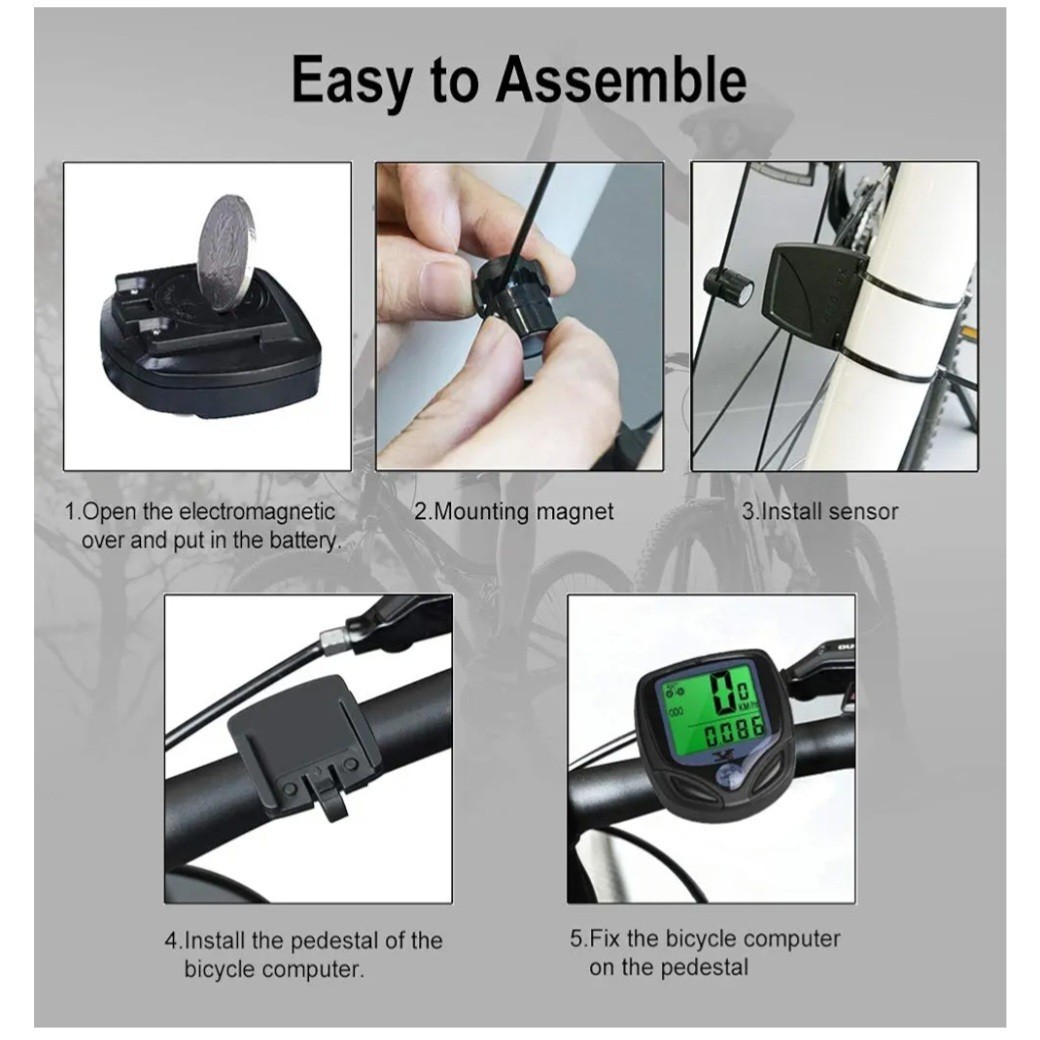 SY Waterproof Multi-Functional LCD Bicycle Speedometer/Odometer