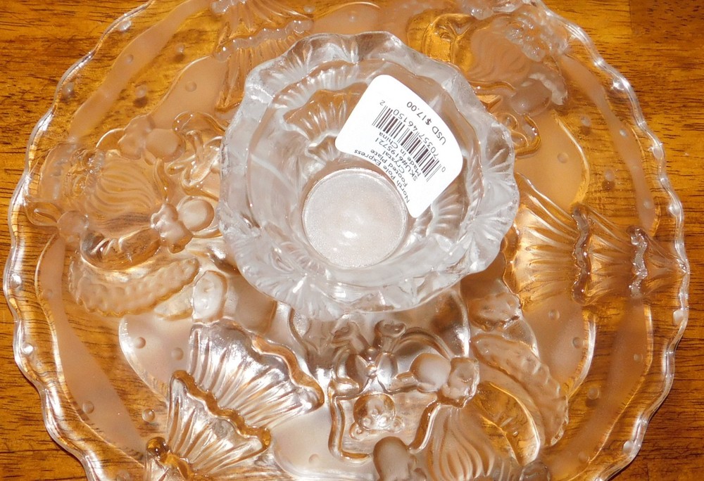 Gorham North Pole Express Footed Christmas Serving Plate in Box