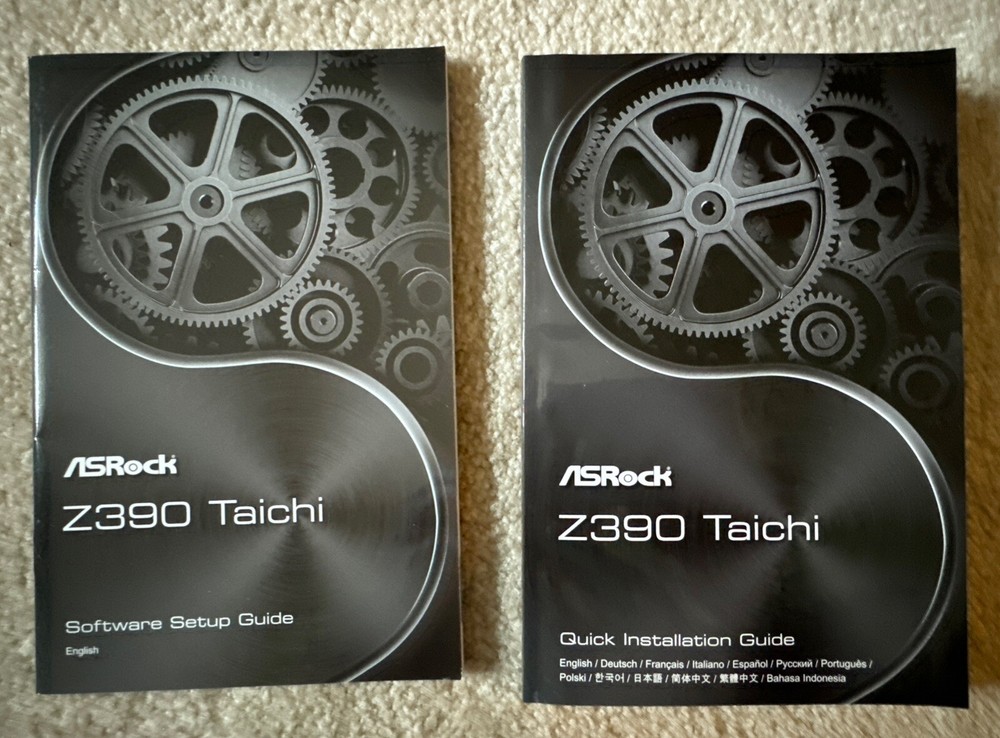 ASRock Z390 Taichi Motherboard Quick Installation Guide Software Setup Intel