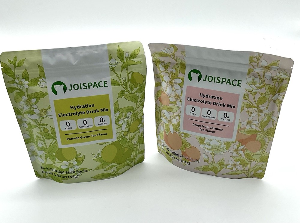 Joispace Hydration Electrolyte Drink Mix Packets Pomelo Green Tea Grapefruit