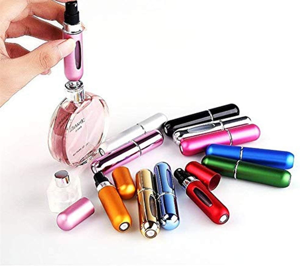 3 Pack 5ml Refillable Perfume Atomizer Spray Bottles Travel Mini Multicolor