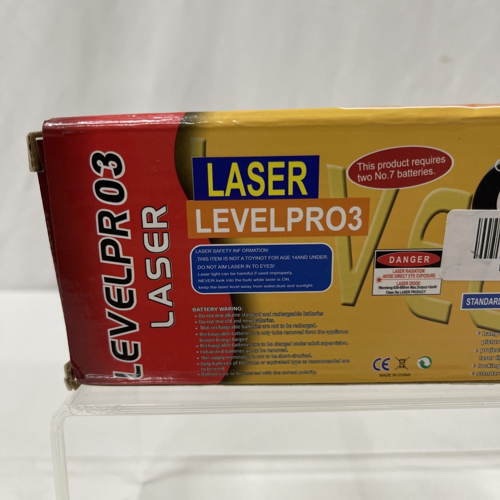 Fixta Laser Level Pro 3 Tool Horizontal Vertical 8 FT 250cm Measuring Tape Ruler