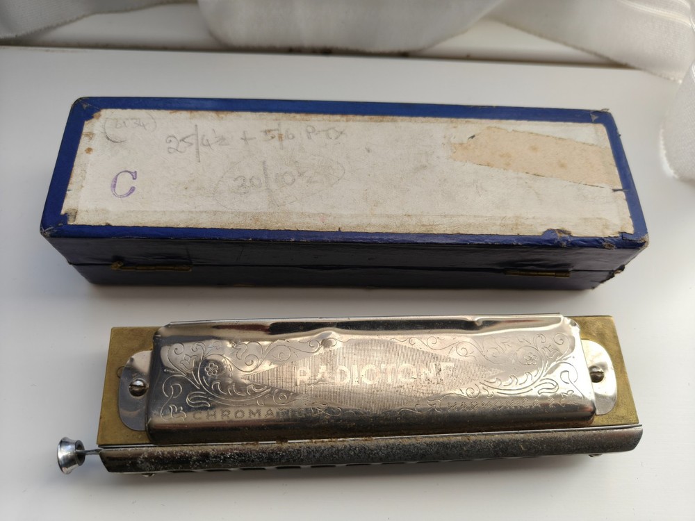Vintage Chromatic harmonica Mancini Radiotone no.2 C