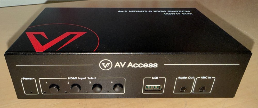 AV Access 4x1 HDMI2.0 KVM SWITCH 4KSW41-KVM
