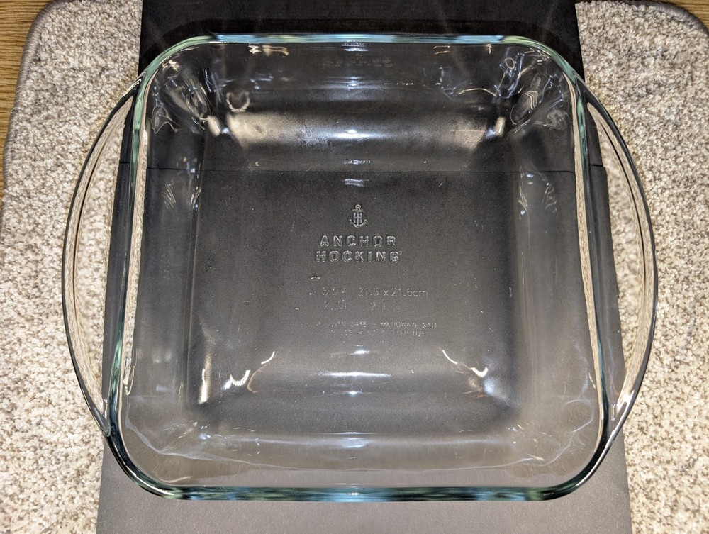 Anchor Hocking Ovenware Square Baking Dish 8x8 - 2 Quart Clear Glass