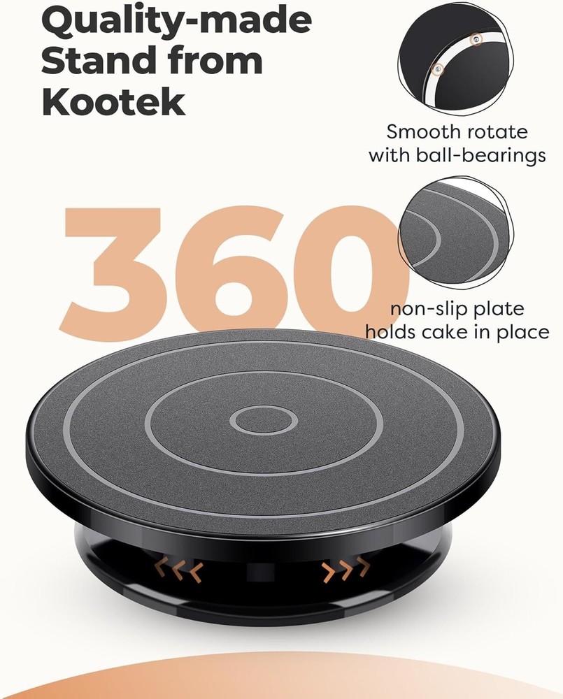Complete Cake Decorating Set with 11-Inch Turntable and Piping Essentials