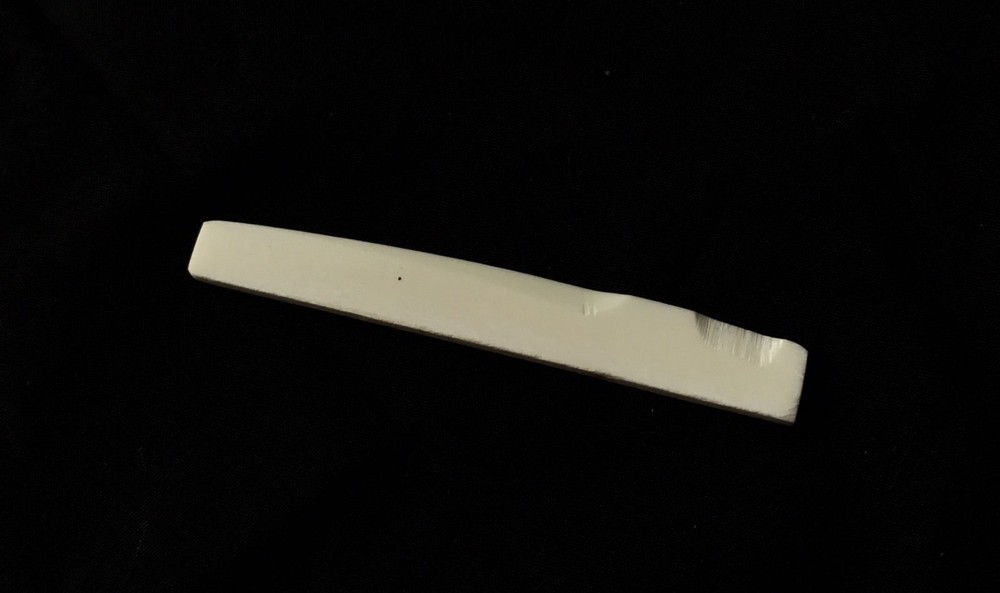 2 Cattle Bone Compensated Saddles For Acoustic Guitars String Instruments Parts