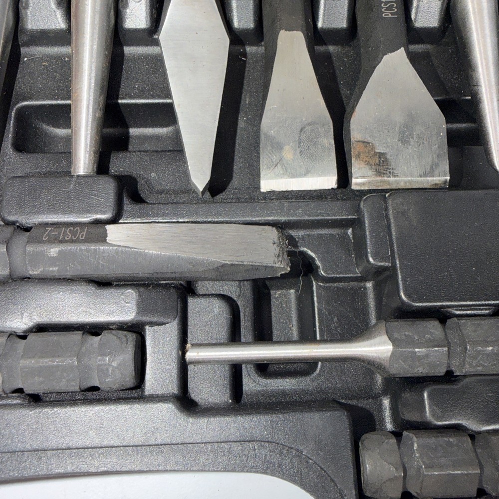 MAC Tools PCS1000K PCS1-1 13pc Interchangeable Punch & Chisel Set W/Case NICE!!