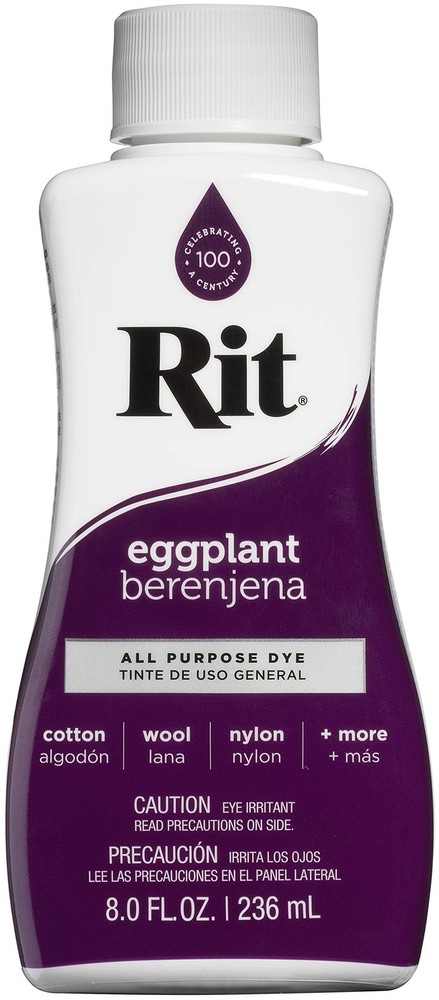 Rit Dye Liquid 8oz-Eggplant 8 Fl Oz, Eggplant