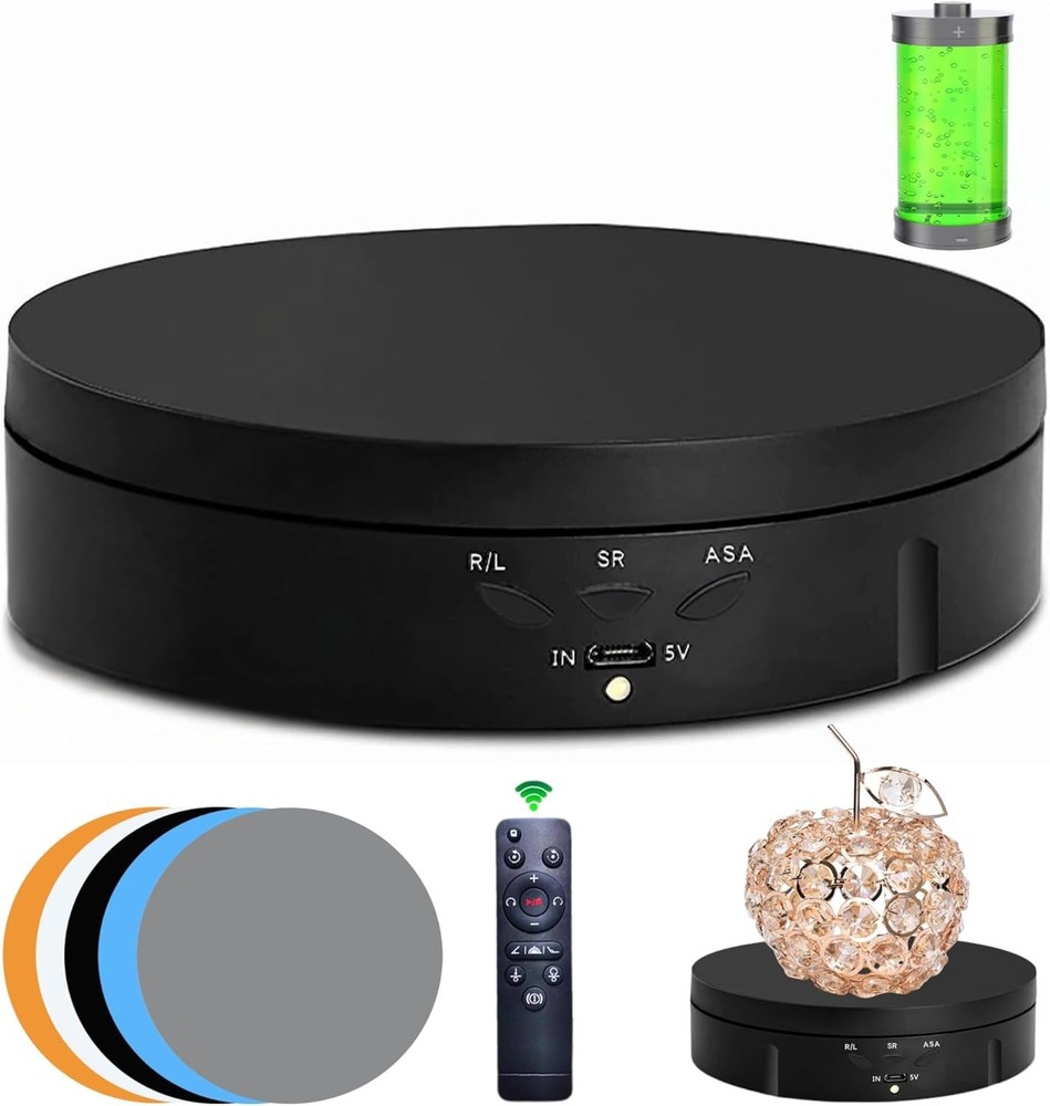 Remote Control Rotating Display Stand, 5 Colors Backgrounds