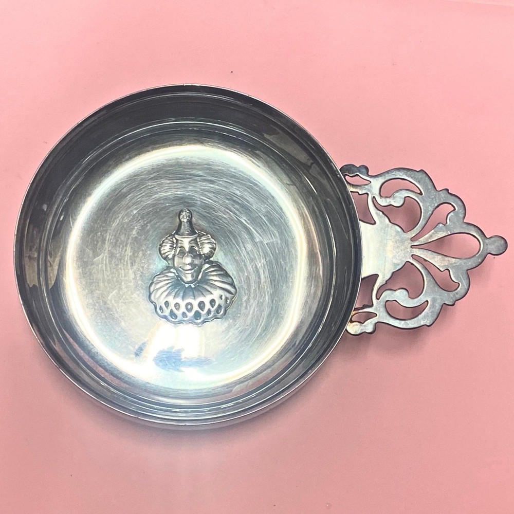 Vintage Round Lunt Silverplate with Clown Dish Tray