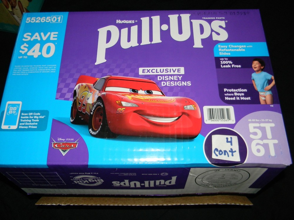4 sample Huggies Pull-ups 5t-6t over 40-60 Lbs .