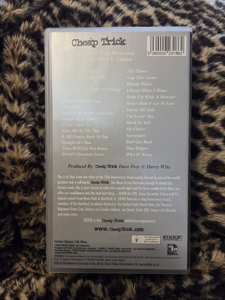 Cheap Trick Silver VHS