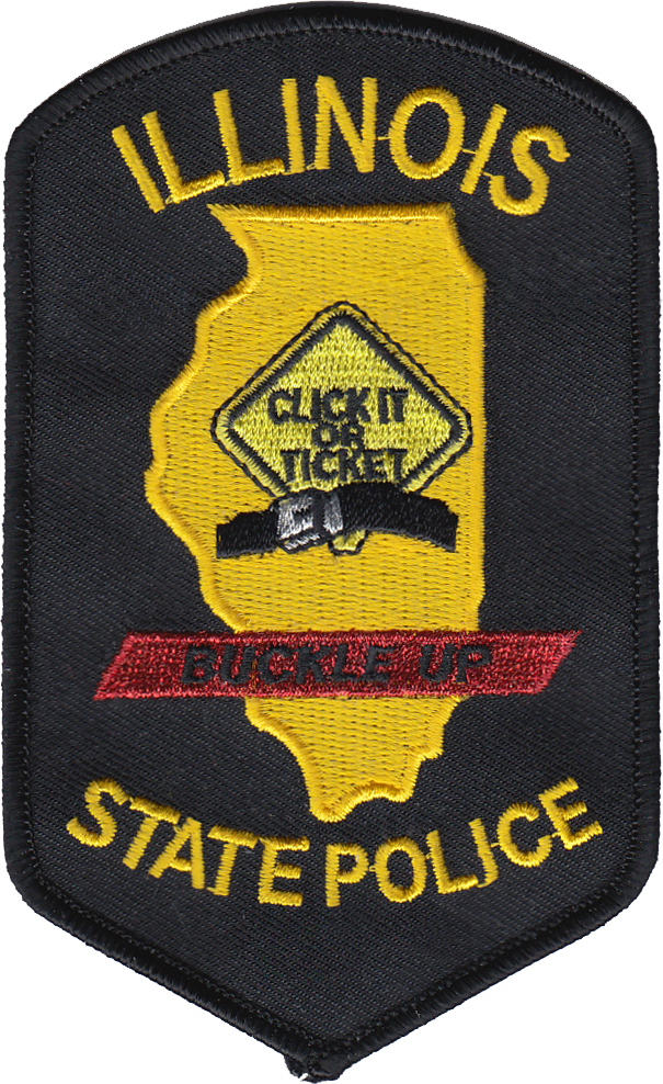 ILLINOIS STATE POLICE SHOULDER PATCH: Click It or Ticket