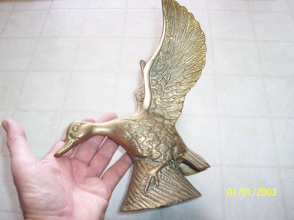 Regal Brass Goose Figurine