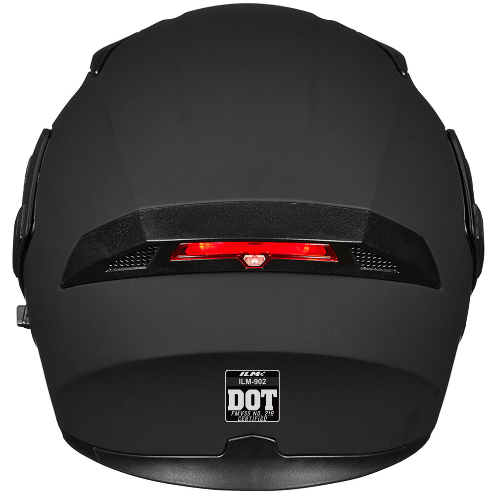 ILM Seller Refurbish Flip up Modular Full Face Motorcycle Helmet 2 Visor LED DOT