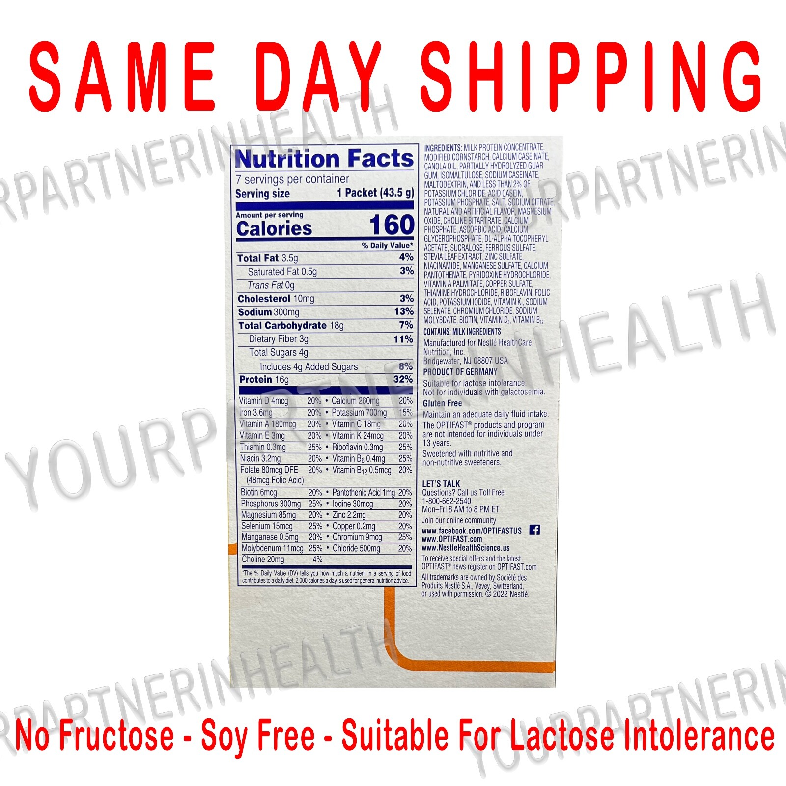 NEW FORMULA OPTIFAST POWDER SHAKE | 5 BOXES | VANILLA | 35 SERVINGS | FRESH