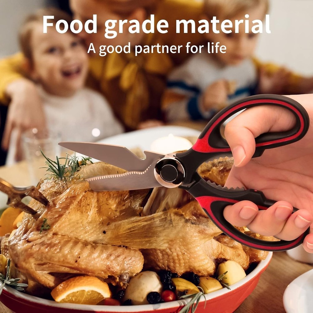 2-Pack Kitchen Scissors Heavy Duty Multi-Purpose Food Shears Dishwasher Safe