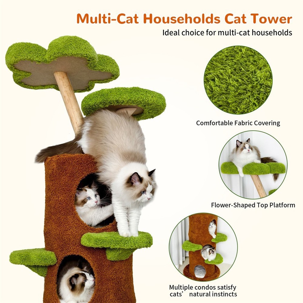 Robust Cat Tree Cat Kitty Scratching Post Fun Activity Center Padded Top Perch