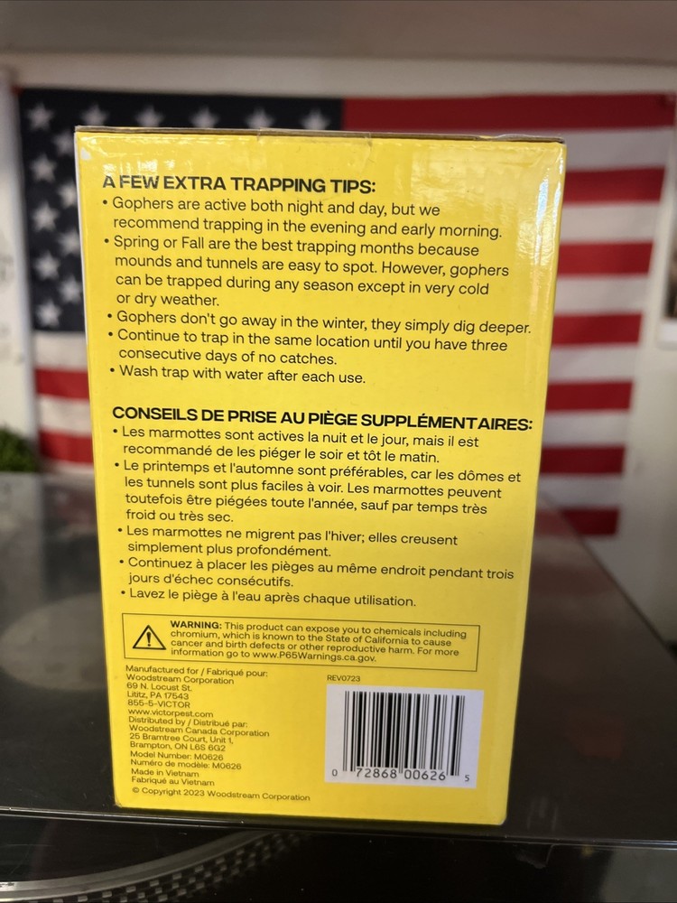 Victor Black Box GOPHER TRAP~ Easy one Click Set ~ Kills Gophers