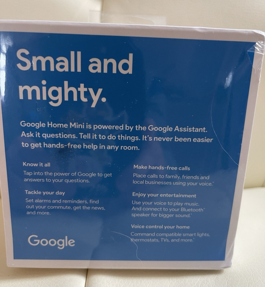 Google Home Mini 1st Gen / Chalk / New and Sealed