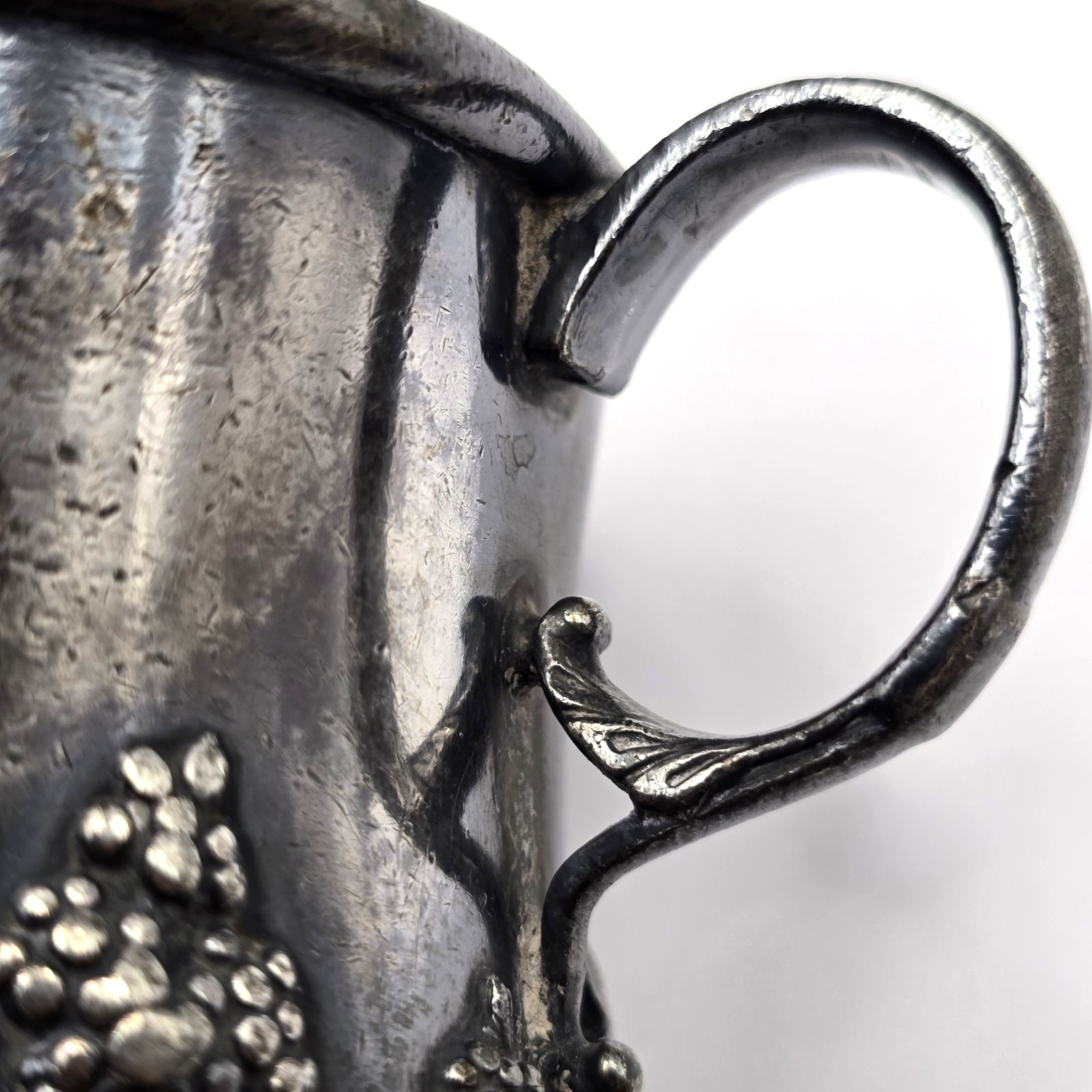 Antique Barbour Silver Co Quadruple Plated 260 Victorian Floral Fruit Cup Mug